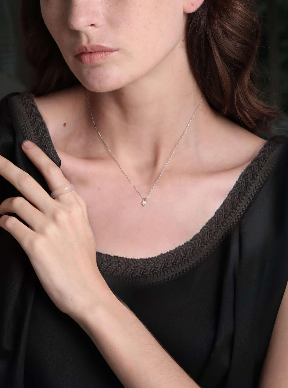 Dazzling Moissanite Necklace Forever Love Heart Necklaces