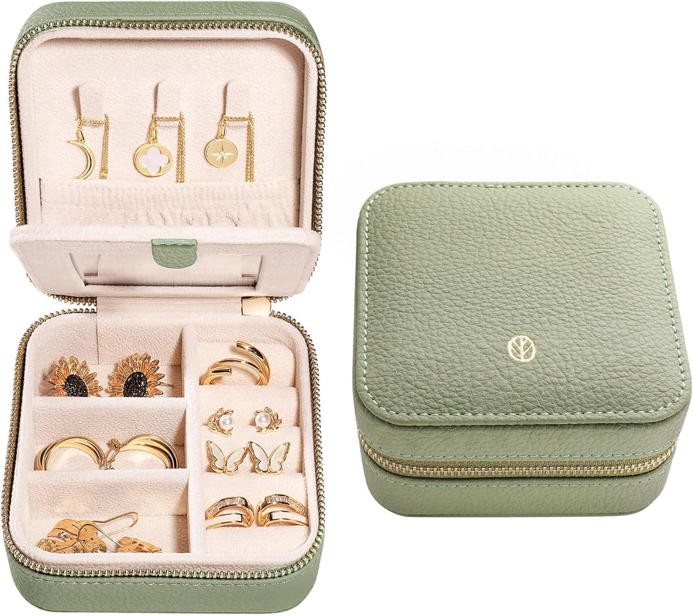 S.Leaf Mini Jewelry Case - Portable Travel Jewelry Box for Women